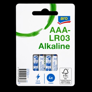 Micro Alkaline LR03 AAA 4 Stk. Packung
